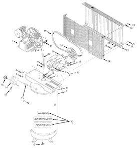 Part Location Diagram of AR210500CG Campbell Hausfeld 80Gal Vert Tank Hsf